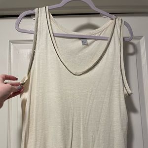 Cream Glitter Crystal top | H&M